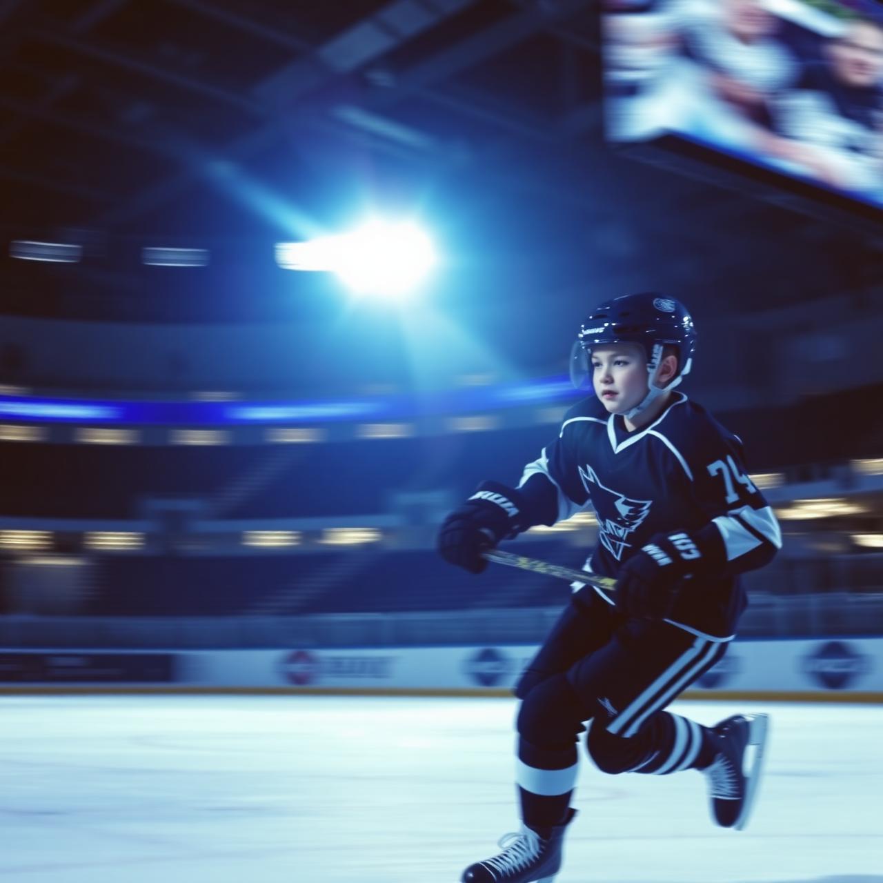 Young Blizzard skater in action